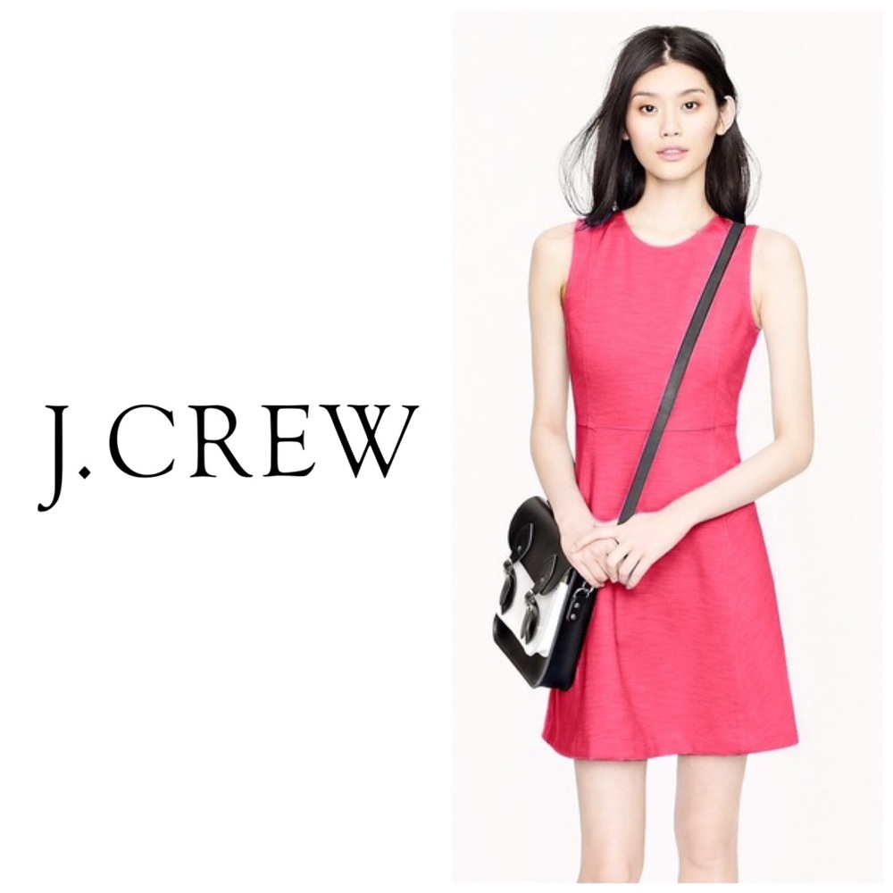 J Crew Coral Knit Princess Seam Dress